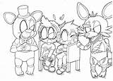 Fnaf Coloring Pages Animatronics Drawing Chibi Freddy Foxy Markiplier Getdrawings sketch template