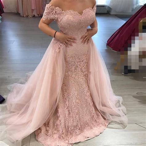 plus size lace prom dress mermaid evening dresses off shoulder dark