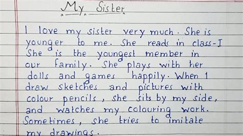 My Sister Essay – Telegraph