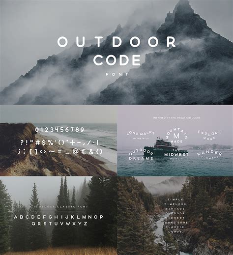 outdoor code simple font free download