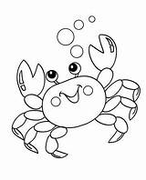 Crab Coloring Printable Pages Crabs Colouring Momjunction Kids sketch template