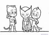 Coloring Pj Masks Pages Kids Owlette Catboy Drawing Gekko Pdf 絵描き Transforming キャラクター 색칠하기 sketch template