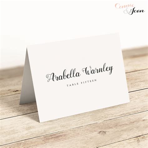 printable place cards table  cards template flat