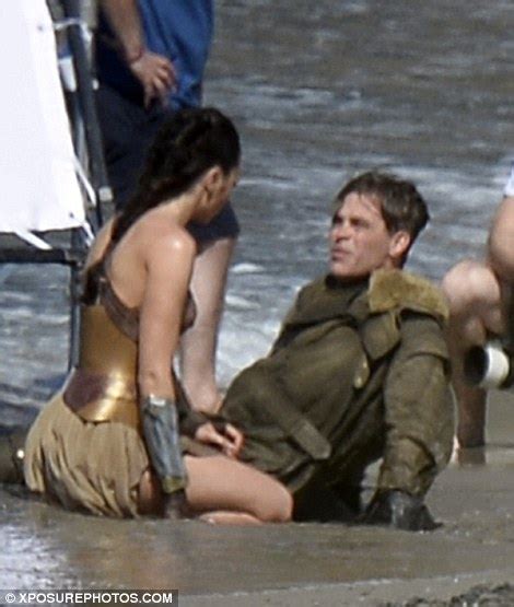 wonder woman s gal gadot wears sexy corset with chris pine