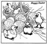 Easter Ducklings Coloring Color Cynthia 1981 Vasilis Basket Sweet April Little sketch template
