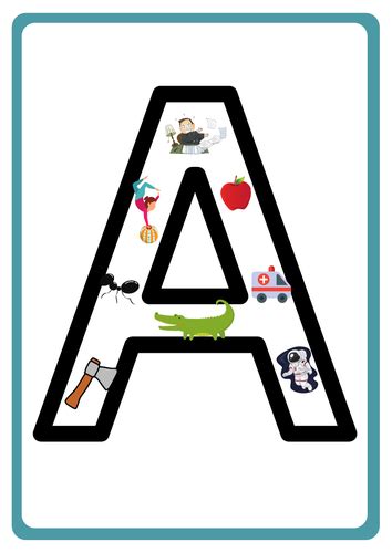 upper case letters  pictures teaching resources