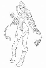 Cammy Lineart Artgerm Coloriage Pintar 1340 Colorier Coloriages Favourites sketch template