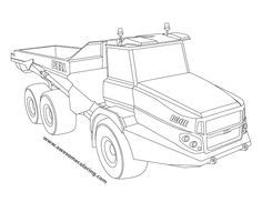 volvo articulated truck coloring page   print  page