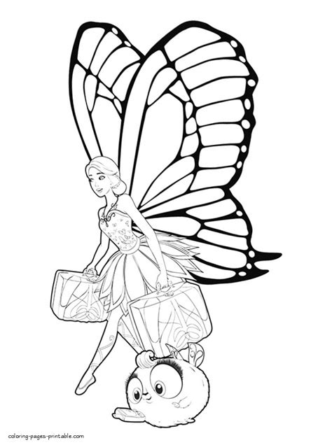 barbie mariposa   fairy princess  coloring pages coloring