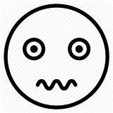 Scared Face Icon Emotion Emoticon Expression Drawing Mood Avatar Getdrawings sketch template