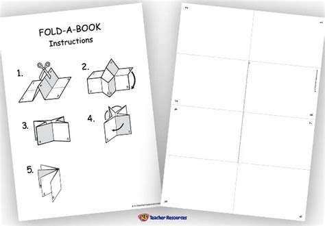 printable  editable folding book template