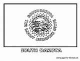 Dakota South Flag Coloring State Printable Flags sketch template