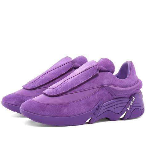raf simons antei oversized suede runner purple
