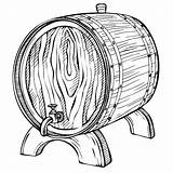 Fass Holzfass Skizze Whiskey Alkohol Altes Gravierten Bier Whisky Handgezeichnete Wein Im Keg Engraved Cask Vektoren sketch template