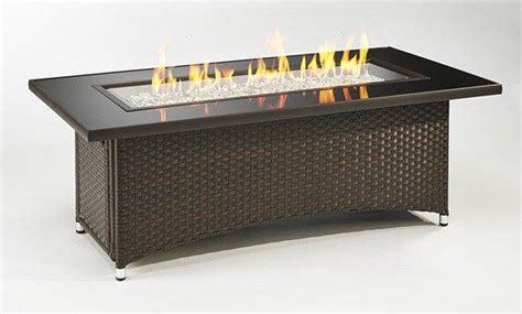 Outdoor Greatroom Linear Montego Fire Pit Table Black