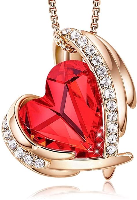 qof swarovski kristal hart rood lengte cm bol