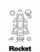 Rocket sketch template