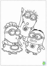Coloring Dinokids Despicable Minions Print Close sketch template