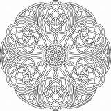 Mandala Flower Print Celtic Coloring Knot Color Pages Geometric Designs Large Transparent sketch template