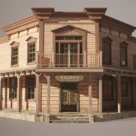 western saloon cgtrader