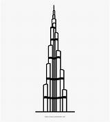 Burj Khalifa Colorear Arab Tower Ultracoloringpages Clipartkey Gratte 37kb sketch template