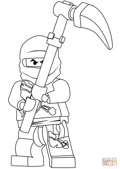 ninjago cole coloring page  printable coloring pages