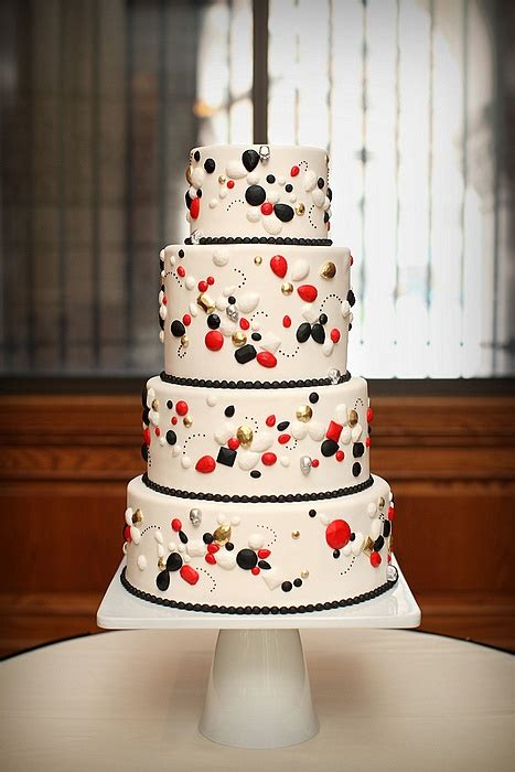 Cocoa And Fig 4 Tier Wedding Cake With Jewels And Skulls For Sean And Ben