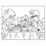 Clipart Family Dinner Eat Clip Eating Coloring Next Clipground sketch template