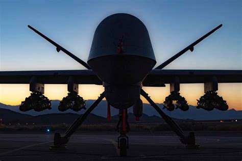 mq  reaper drone flies  double hellfire missiles   test militarycom