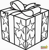 Coloring Gift Christmas Pages Popular sketch template