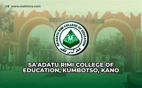 official list  courses offered  srcoe saadatu rimi college  education kumbotso kano