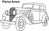 Car Classic Coloring Pages Pierce Arrow Netart sketch template