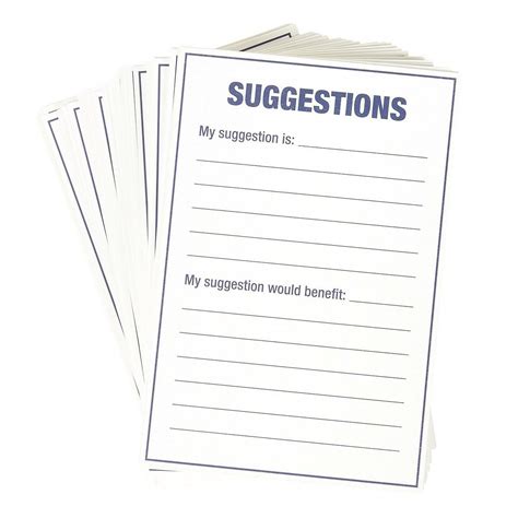 count refill suggestion box cards  suggestion boxes
