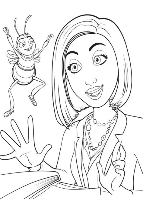 bee  vanessa  barry coloring page