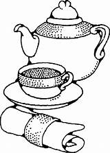 Teapot Teacup Cliparts sketch template