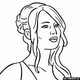 Coloring Jennifer Lawrence Pages Thecolor Famous Lopez Actress Book Color Hunger Games Los Bill sketch template
