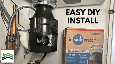 install  garbage disposal insinkerator badger  series youtube