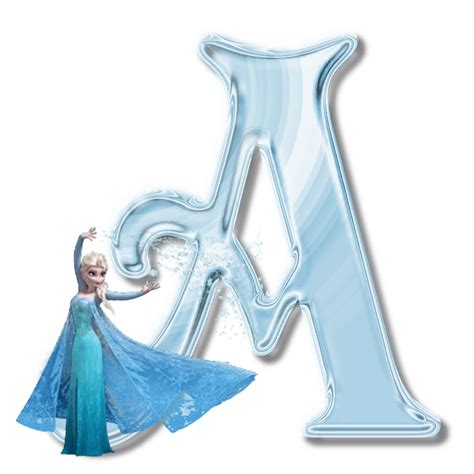alfabeto de elsa de frozen congelando las letras   alfabetos