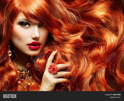 Long Curly Red Hair Image And Photo Free Trial Bigstock