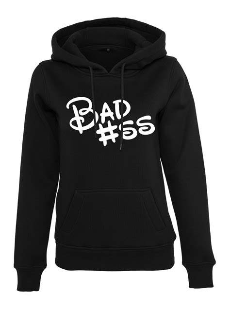 dames hoodie bad ass zwart badass fashion