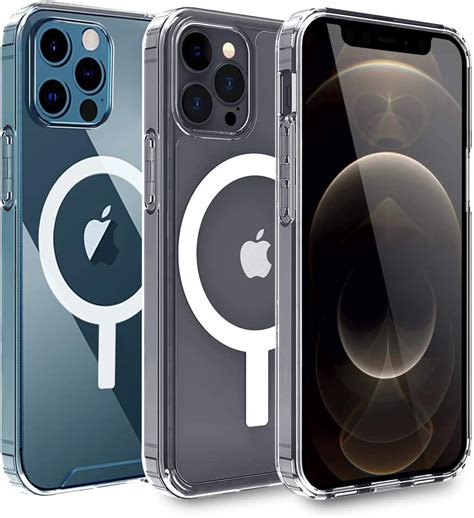 aicase coque transparente pour iphone iphone  pro avec cercle magnetique integre pour