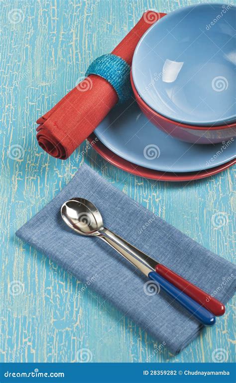 colored kitchen utensils stock photo image  folded