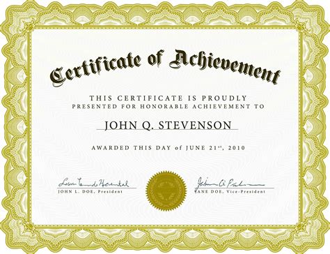 customizable printable certificates  achievement