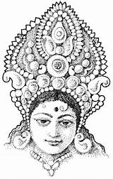 Coloring Lakshmi Durga Puja Pages Maa Hindu Printables Goddess Diwali Enlarge Thumbnail Click sketch template