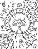 Zodiac Coloring Pages Signs Sign Scorpius Printable Color Comments Getdrawings Getcolorings Template Colorings Supercoloring Categories sketch template