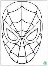 Spiderman Coloring Mask Dinokids Print Pages Printable Color Close sketch template