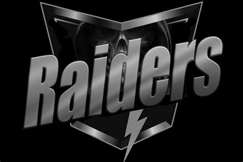 raiders logo redesigned   corporate company silver  black pride