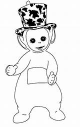 Coloring Pages Teletubbies Dipsy Tubby Hat Colouring Kids Tuba Template Cute Using sketch template