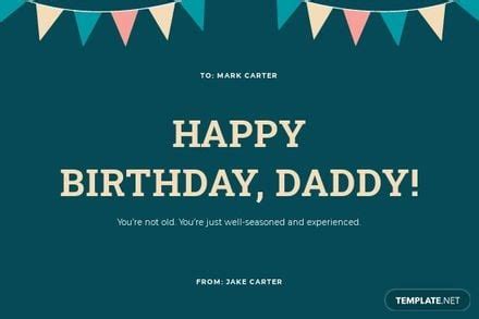 photo birthday card template  dad  psd illustrator word google