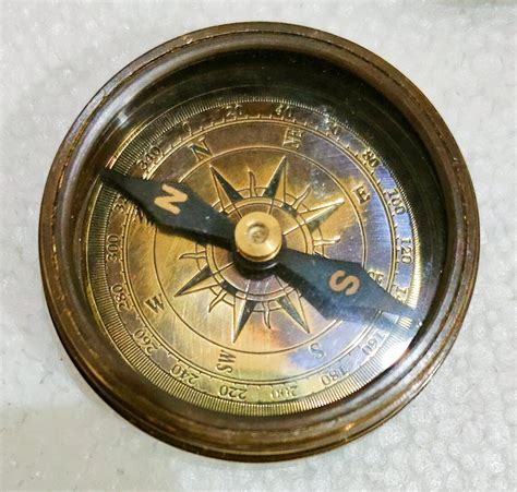 brass vintage nautical pirates compass pocket compass with etsy